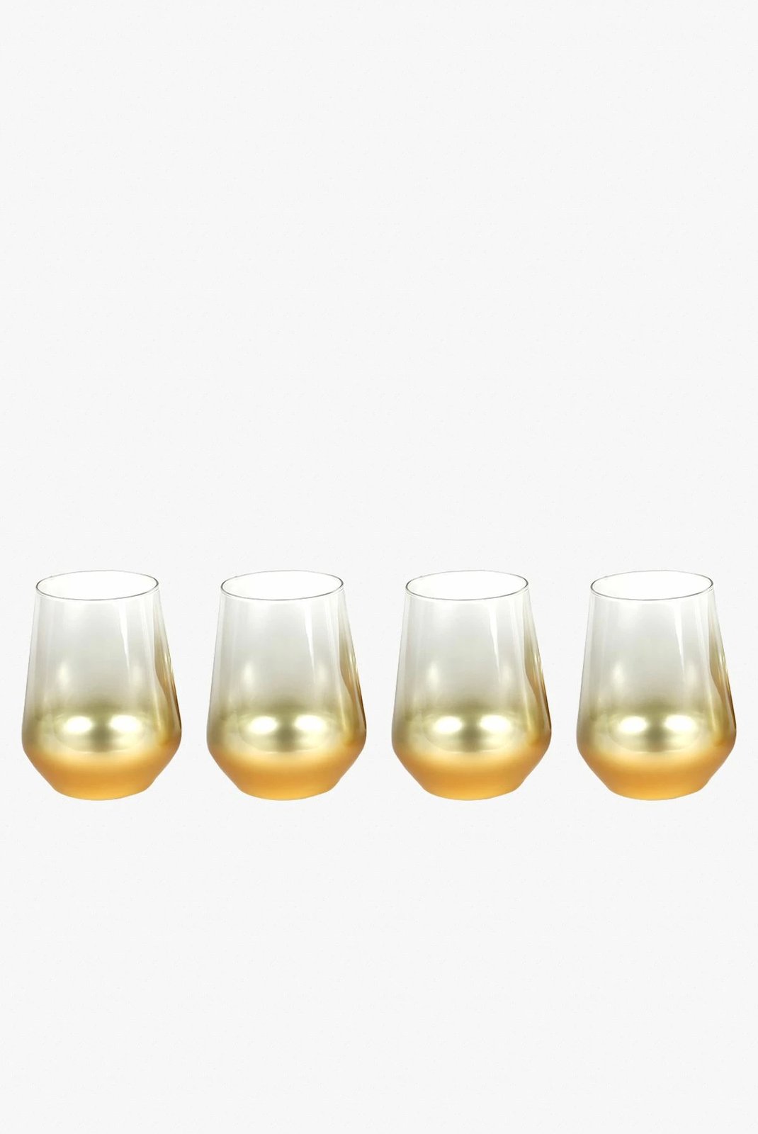 Set gotash prej qelqi (4 copë), ngjyrë ari, Hermia Concept, Glow 425