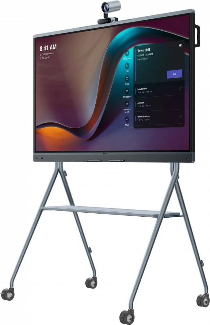 Monitor interaktiv, Yealink MeetingBoard MB65Pro-A02 65" 4K UHD, prekje, kamerë 4K, mikrofonë 16, Bluetooth, e zezë, set me 4 stilolapsa