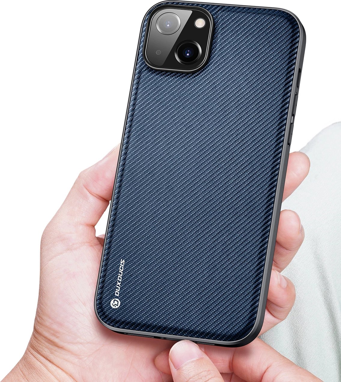 Mbështjellës Dux Ducis Fino për iPhone 14 Plus, najlon, Blu