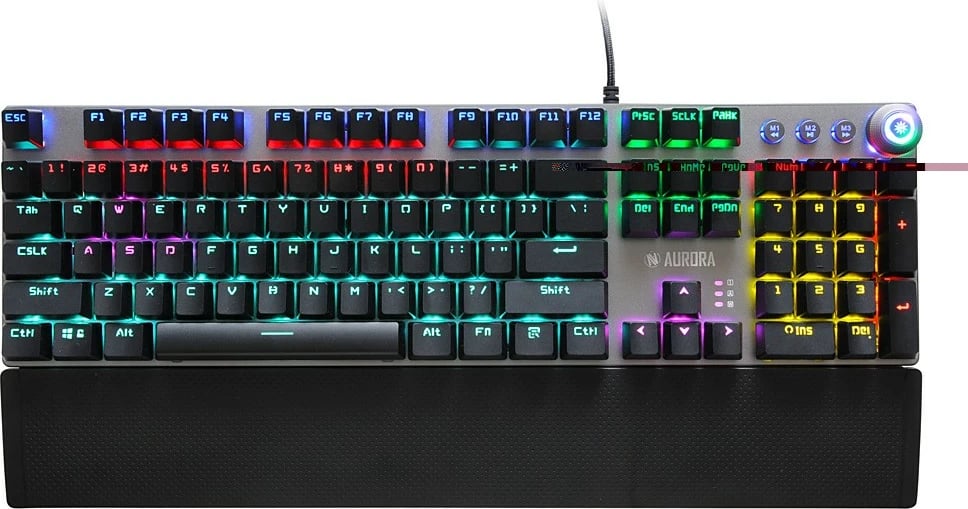 Tastierë mekanike gaming iBOX Aurora K-3 me ndriçim RGB, e zezë Tastierë mekanike gaming iBOX Aurora K-3 me ndriçim RGB, e zezë
