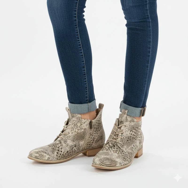 Çizme të shkurta Potocki për femra, bezhë