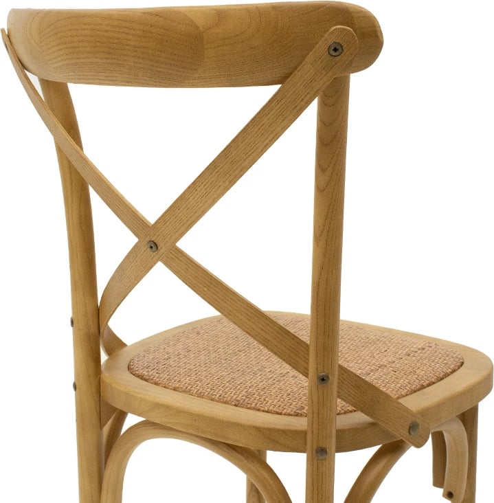 Karrige për bar Reid, dru sonoma-kafe rattan