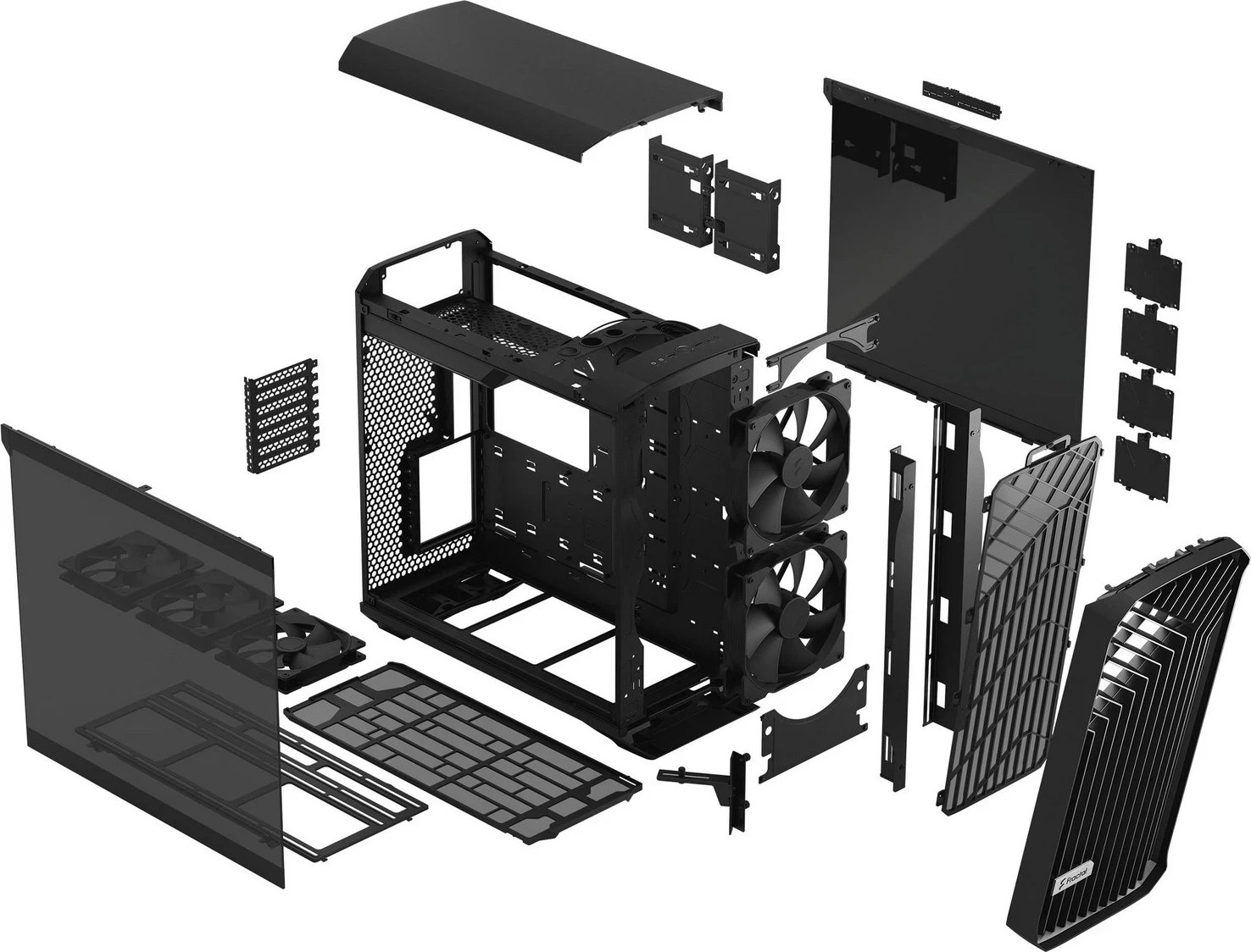Kasë Fractal Design Torrent, ATX, Midi Tower, e zezë Kasë Fractal Design Torrent, ATX, Midi Tower, e zezë