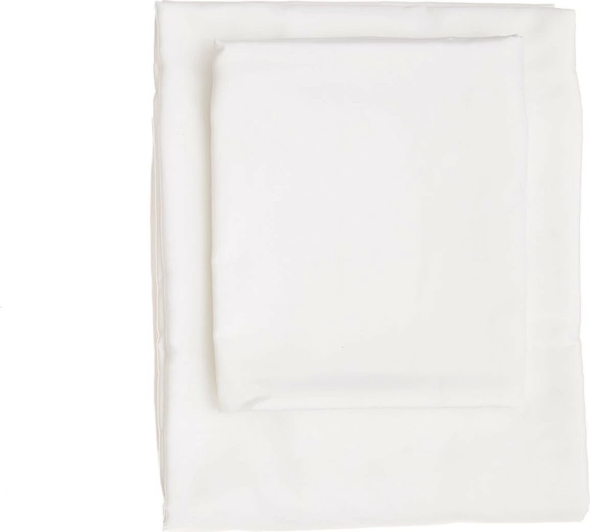 Set mbulesë për jorgan një person, saten, e bardhë, L'essentiel