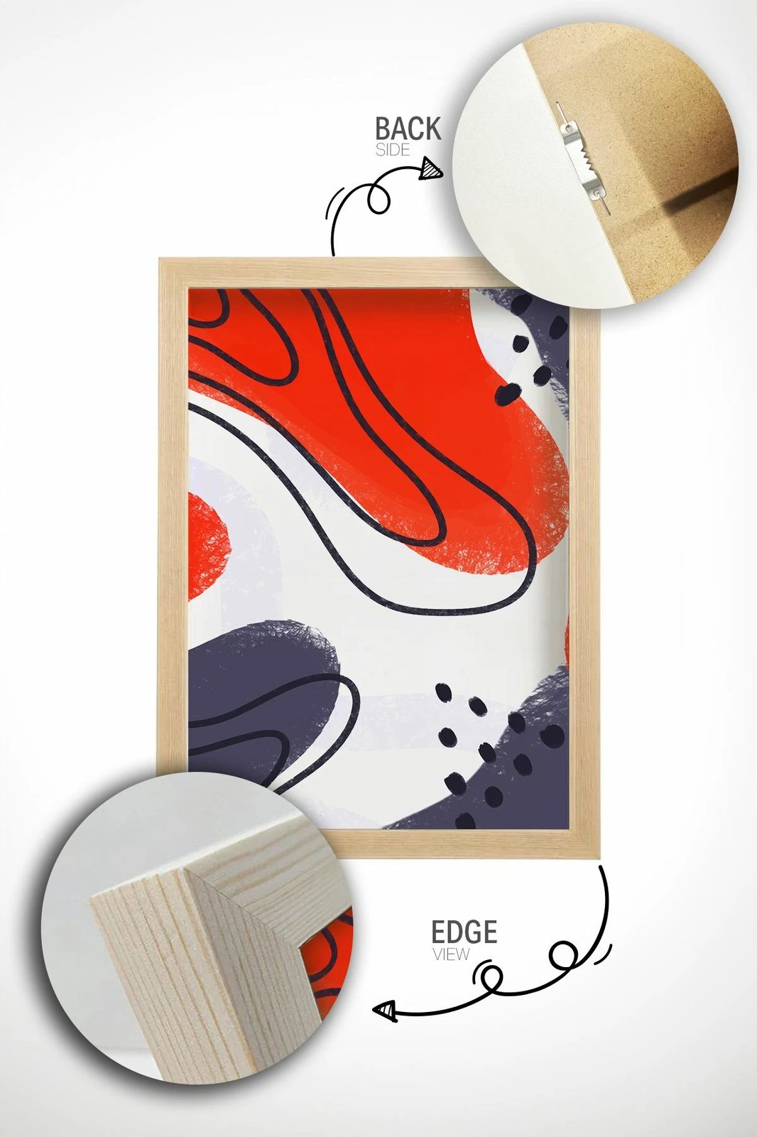 Pikturë dekorative me kornizë (3 copë), Wallity, Ersydata11-3348