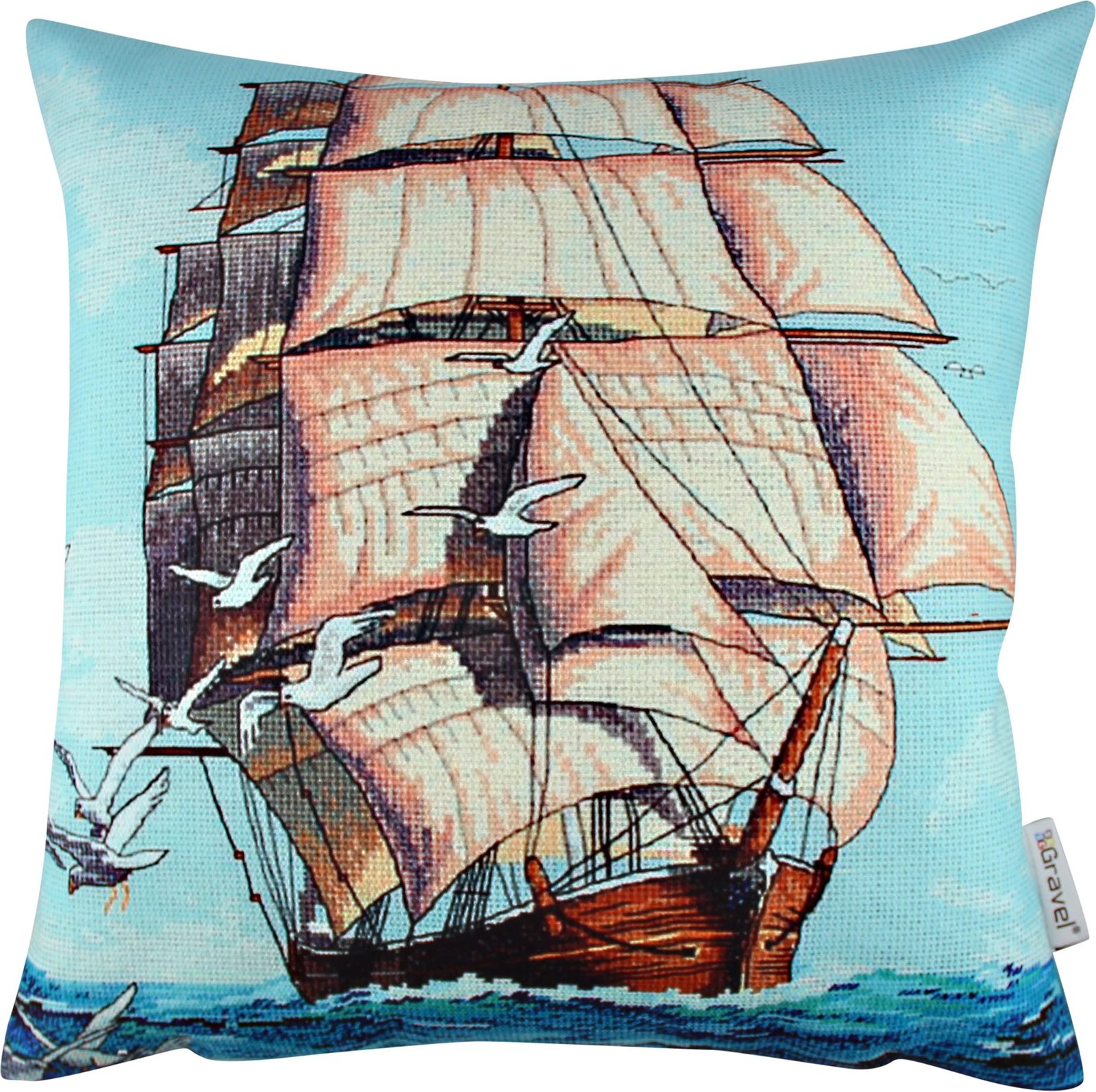 Jastëk dekorativ, shumëngjyrësh, Evila Originals, A10968, 43x43cm