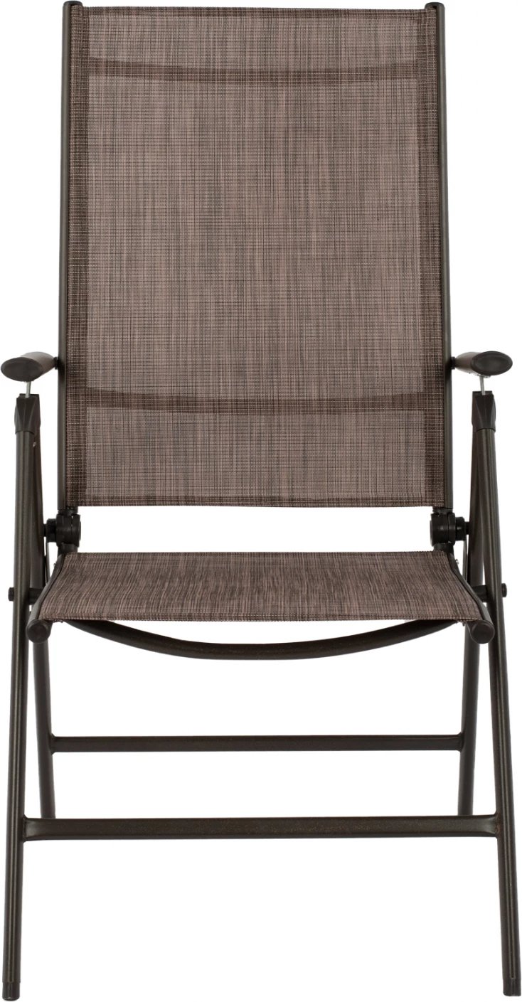 Karrige palosëse 7 vende, metalike, ngjyrë kafe me tekstilene kafe, FH5700.02, 55x70x103 cm, set prej 2 copë