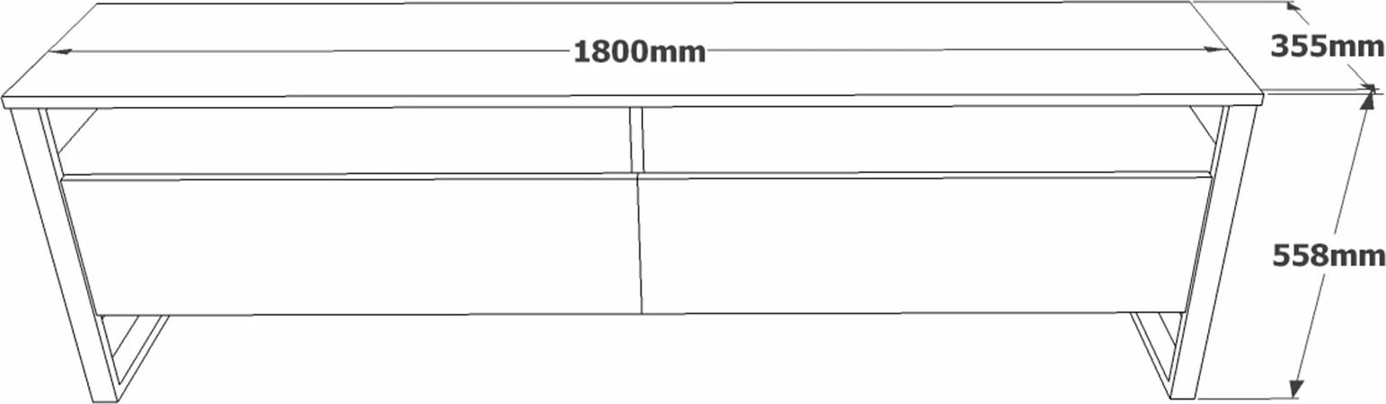 Konsolë TV Hanah Home, ngjyrë Atlantic Pine, Ml19-A