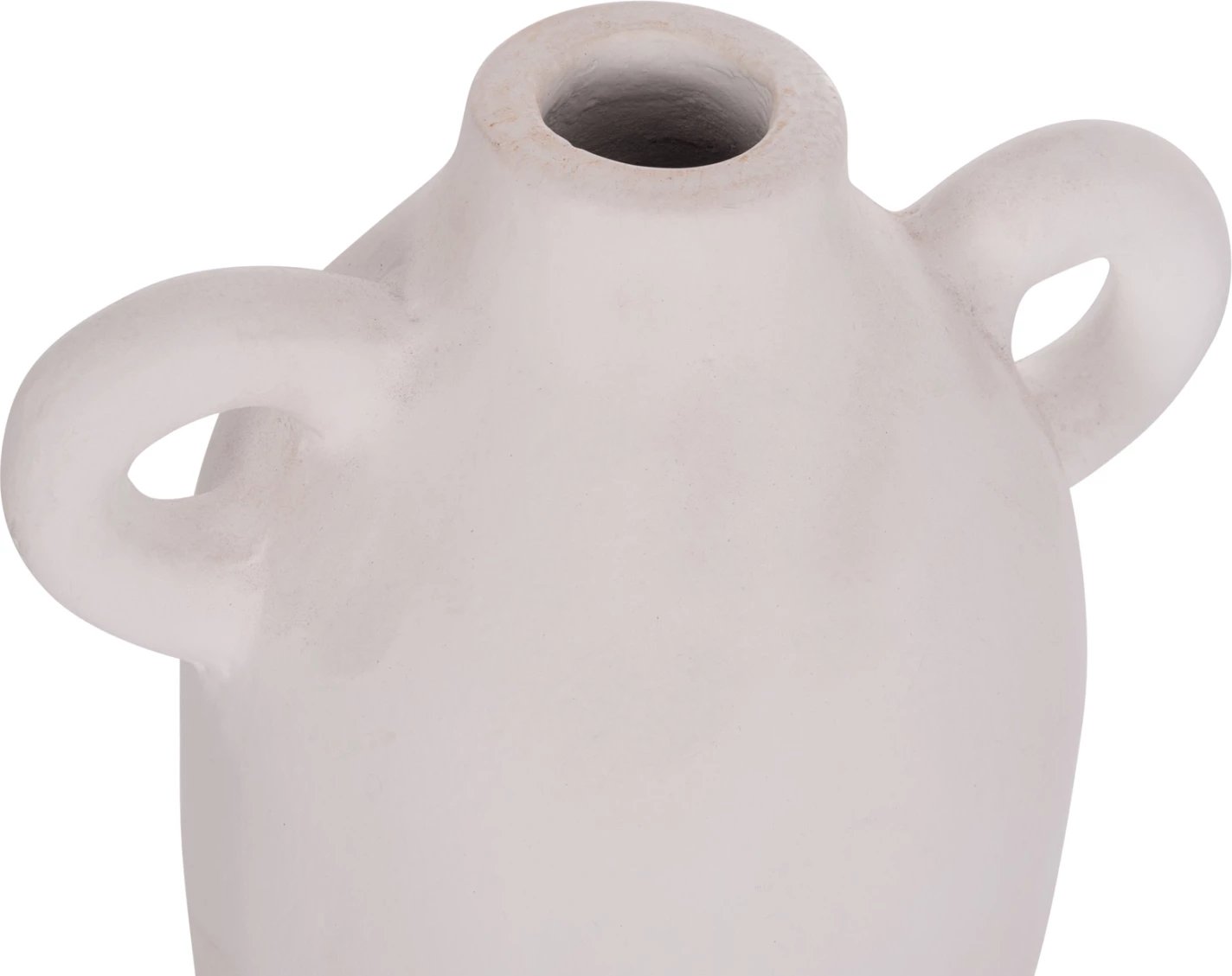 Vazo dekorative CLAYVON, terrakotë, ngjyrë e bardhë, 20x12x19cm