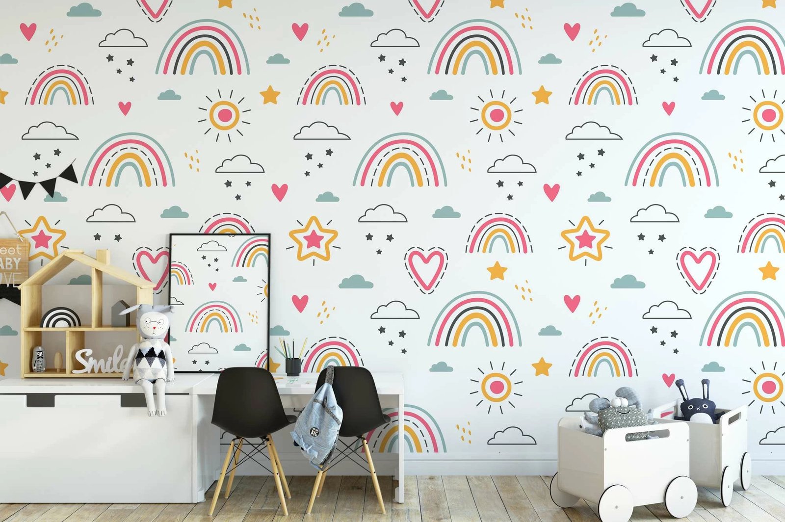 Sticker dekorativ për mur, shumëngjyrësh, Wallity, MDK-00126, 100x100 cm