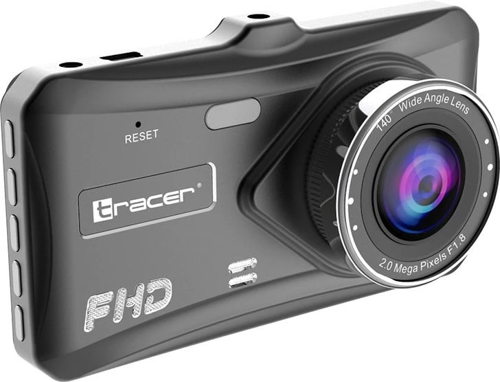 Kamerë veture Tracer 4TS FHD CRUX, 2Mpix, 4" IPS, e zezë, set me kamerë të pasme