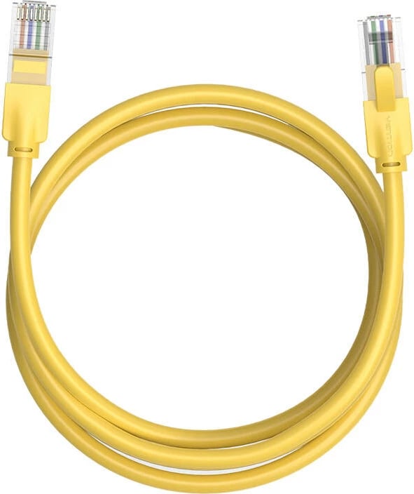 Kabllo rrjeti Vention IBEYF, UTP CAT6, 1m, RJ45, e verdhë