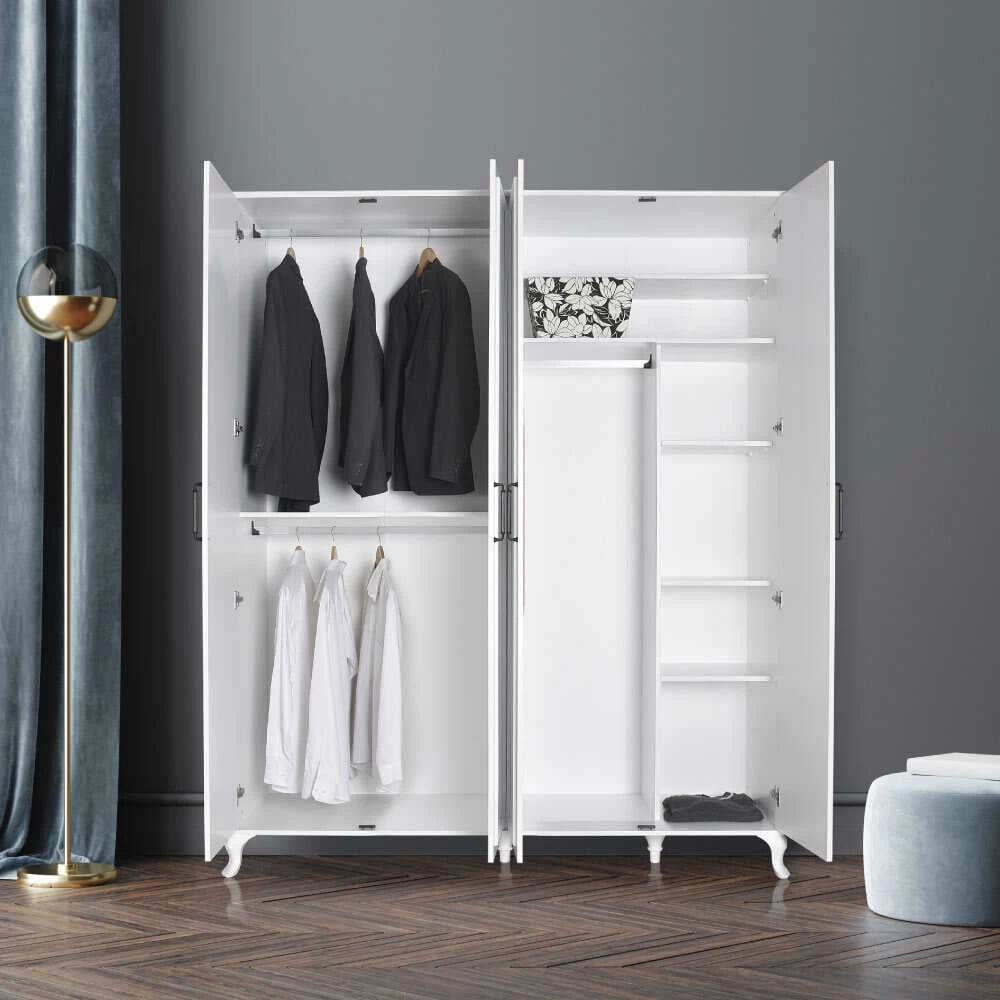 Dollap për rroba, ngjyrë e bardhë, Skye Decor, Grd-1040-Dd-3