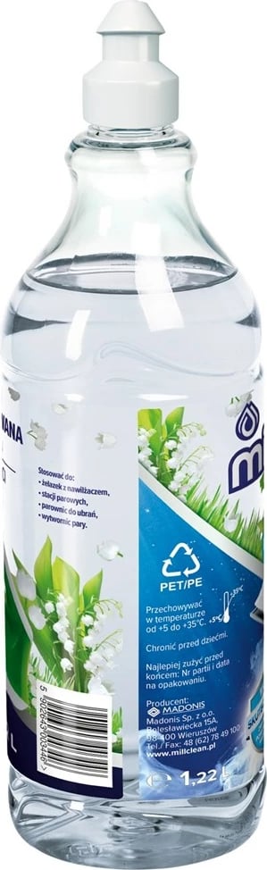 Ujë i demineralizum me aromë për hekur MADONIS MILL CLEAN Konwalia 1.22L