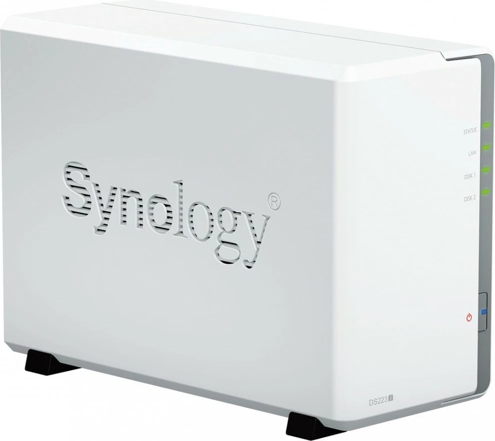 Kasë rrjeti Synology DS223J, 2x HDD, 1 GB RAM, Bardhë
