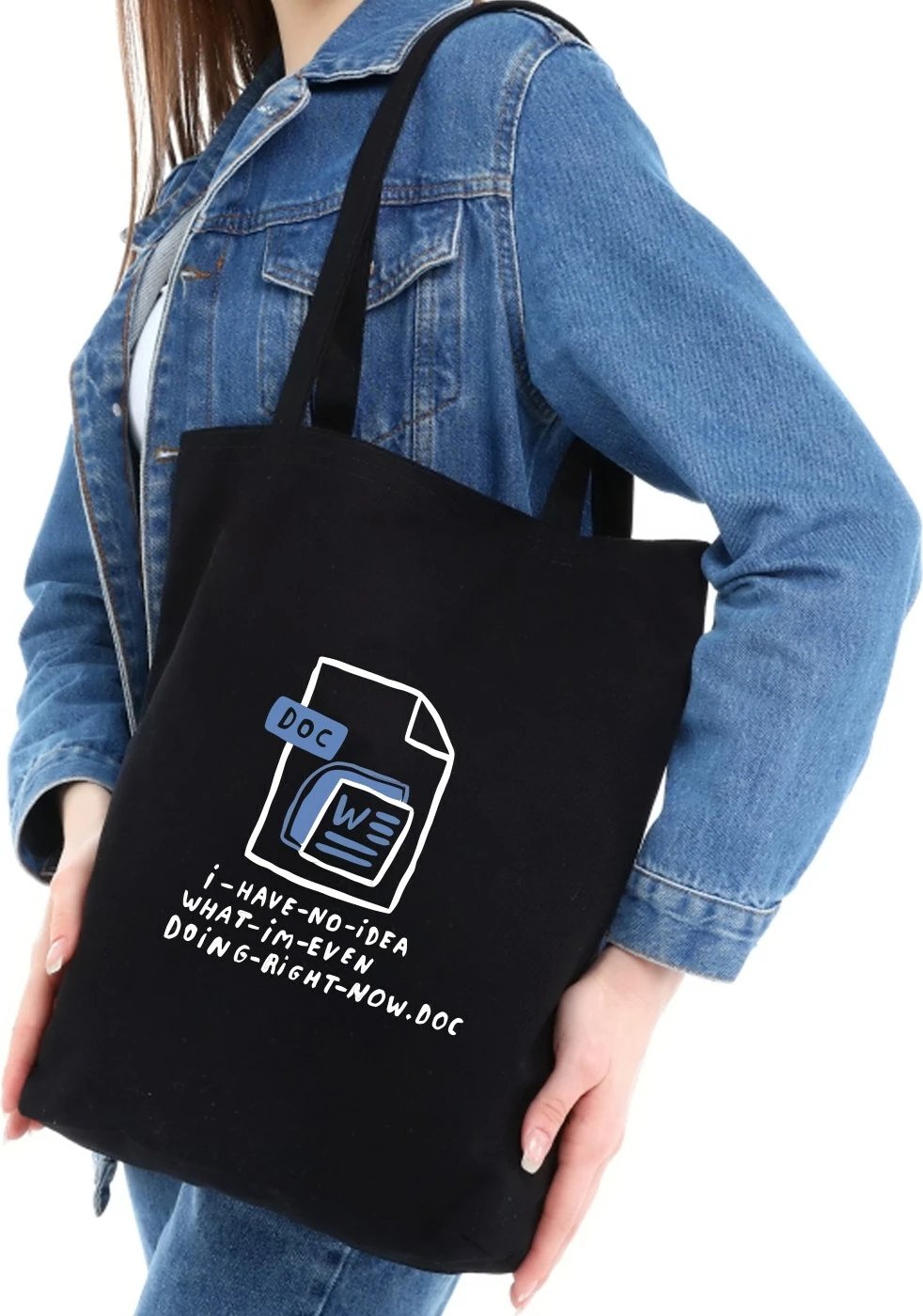 Çantë tote Pauldavis, ngjyrë e zezë, Zoozie Bags, 35x40x8 cm