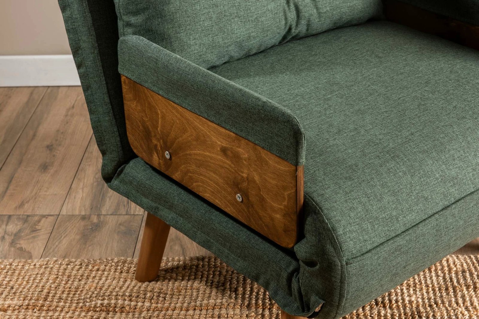 Krevat-karrige një vendës, Atelier del Sofa, Cosmo Single, ngjyrë e gjelbër