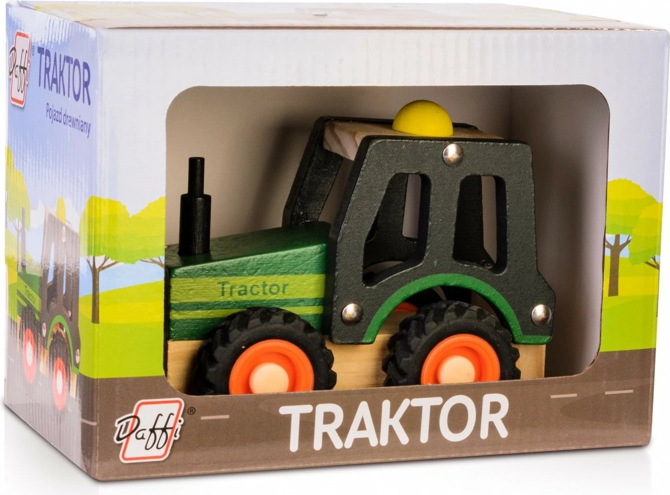 Traktor lodër prej druri Daffi D-133, shumëngjyrësh