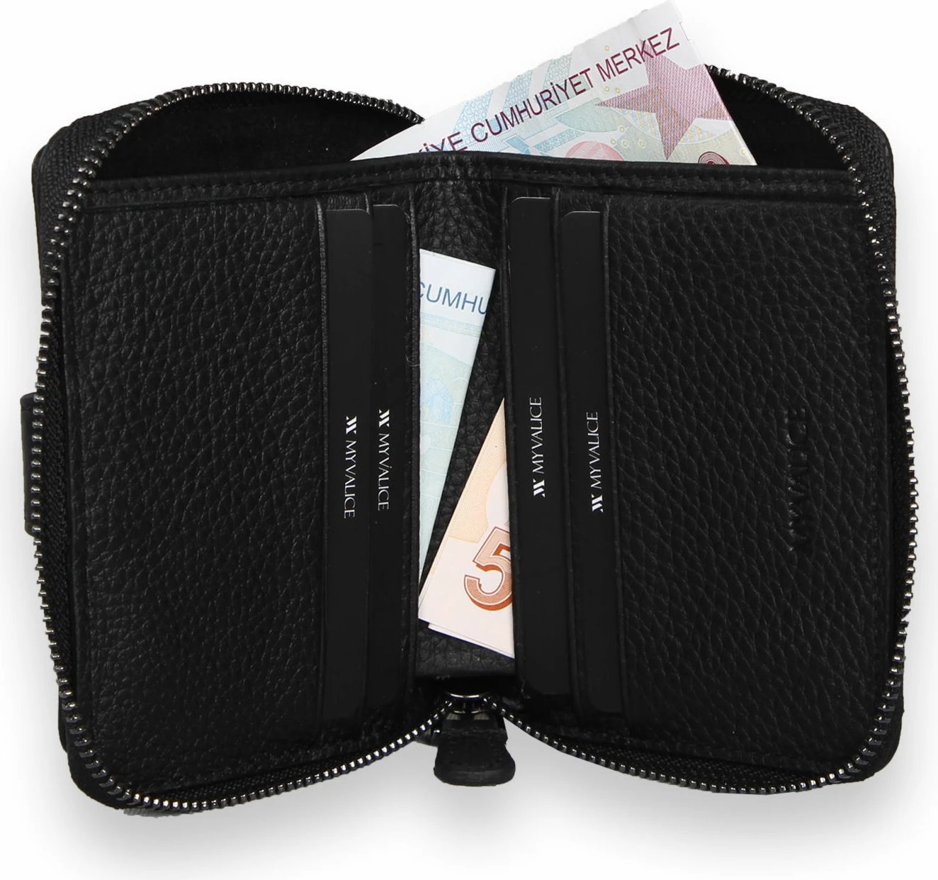 Portofol lëkure i zi, Zoozie Bags, 4229