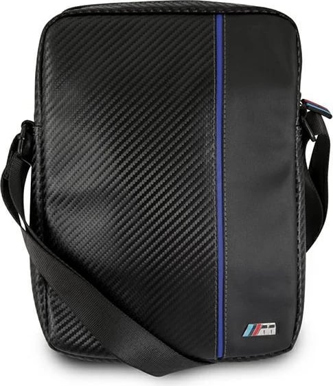 Torba tablet BMW BMTB10CAPNBK Urban Collection, 10 inç, najlon & lëkurë ekologjike, e zezë me vijë të kaltër