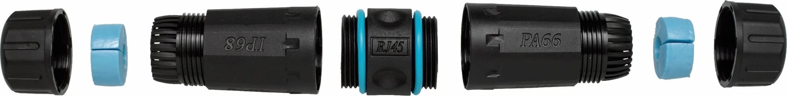 Coupler rrjeti Equip Cat.6A RJ45, i jashtëm, IP68, zi, kaltër