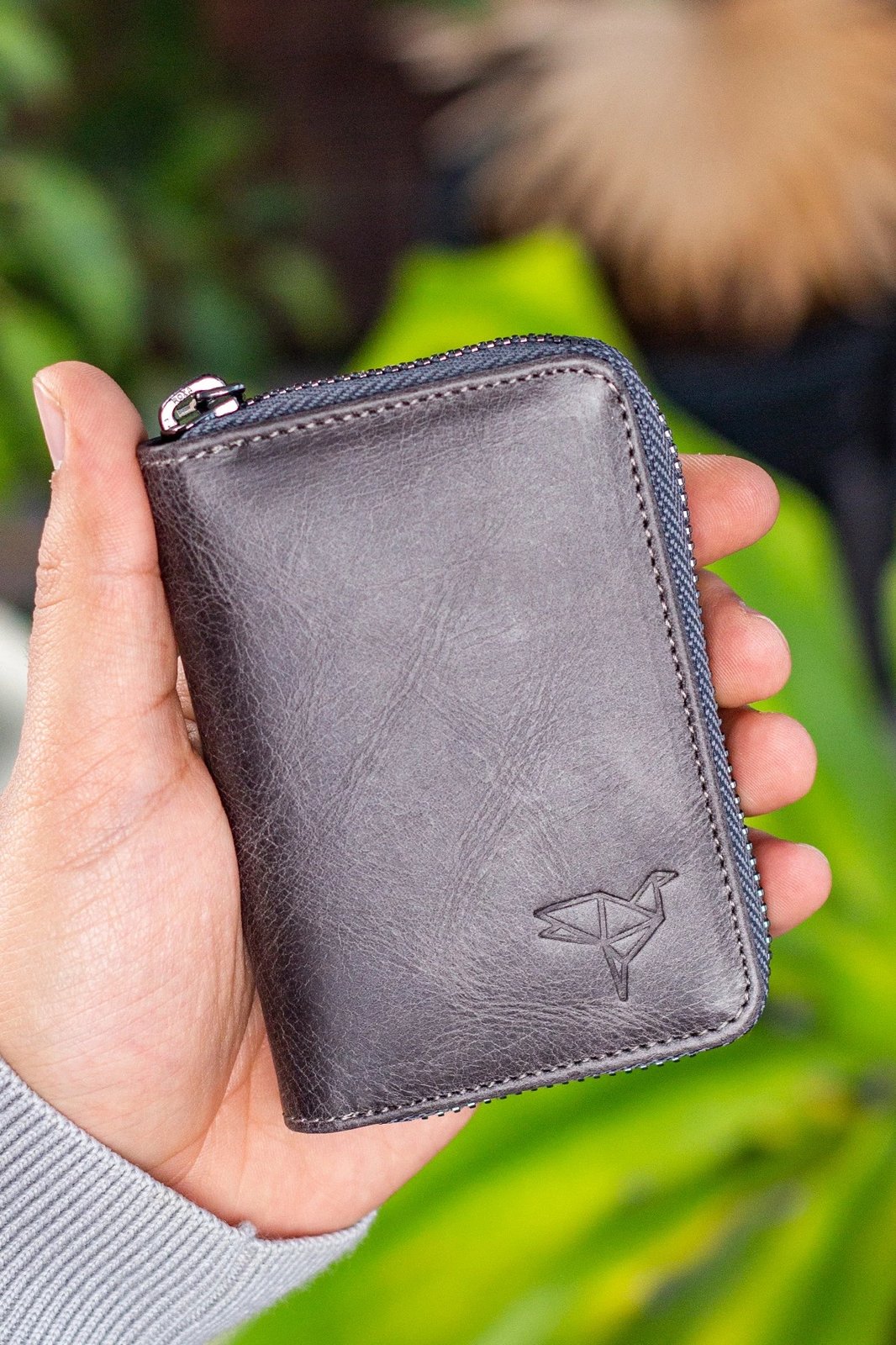 Mbajtës kartelash Zoozie Bags, Clovis, ngjyrë gri