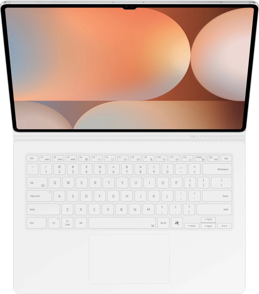 Mbështjellës tastierë Samsung EF-DX925, QWERTZ, Gjermanisht, Galaxy Tab S10 Ultra, Galaxy Tab S9 Ultra, Bardhë