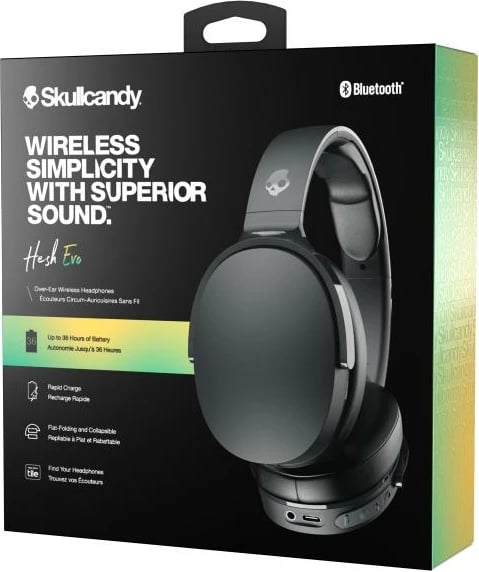 Kufje, Skullcandy Hesh Evo (S6HVW-N740), pa tela Bluetooth, mbi vesh, e zezë