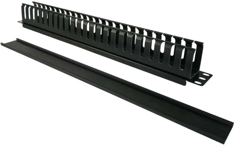 Organizues kabllosh ALANTEC PK008 1U 19", i zi, me kapak