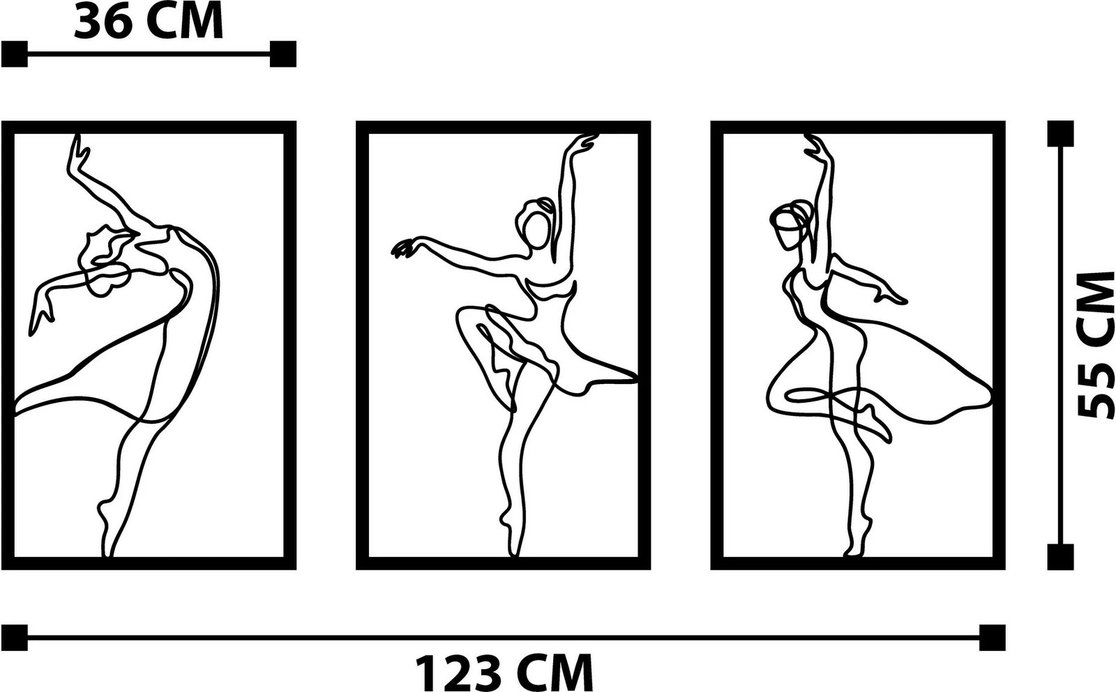 Aksesor dekorativ metalik për mur, Wallity, Zumra
