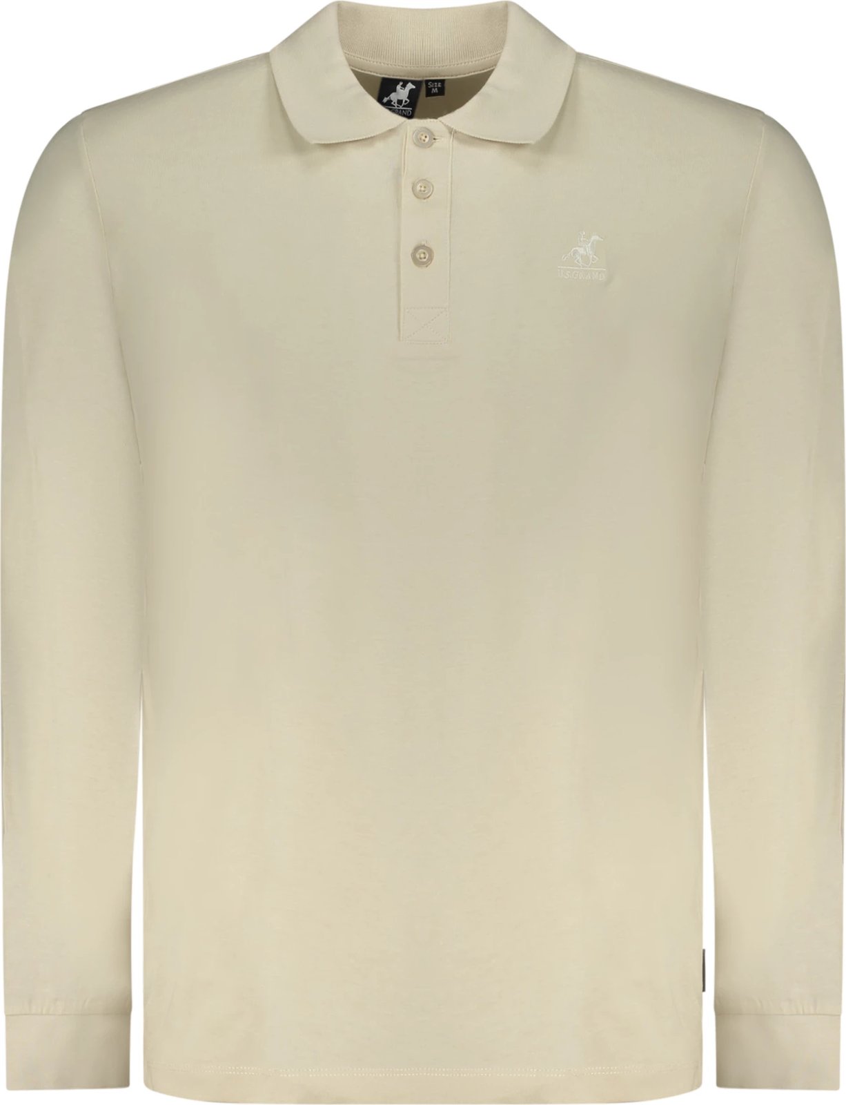 Maicë polo me mëngë të gjata U.S. GRAND Polo meshkuj, bezhë