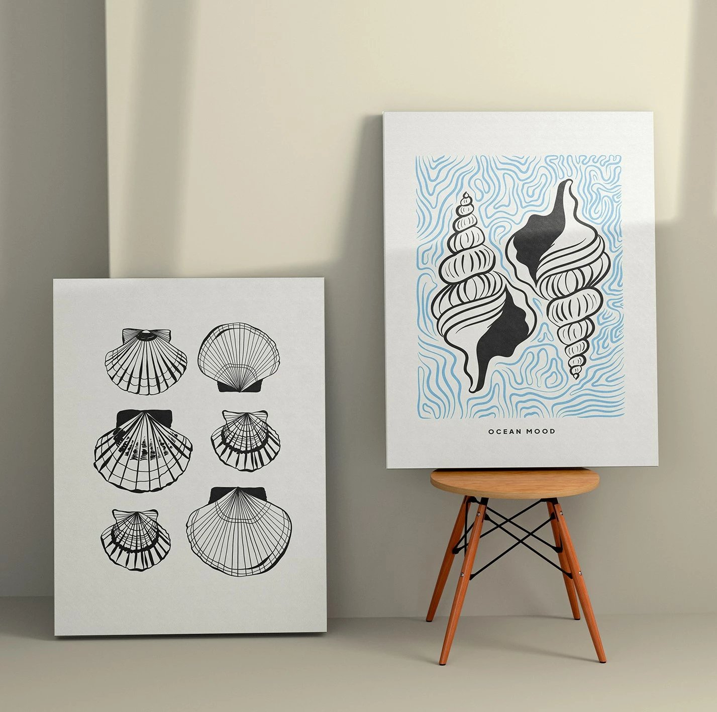 Pikturë dekorative në kanavacë (2 copë), Wallity, 2KNV4378, 50x70