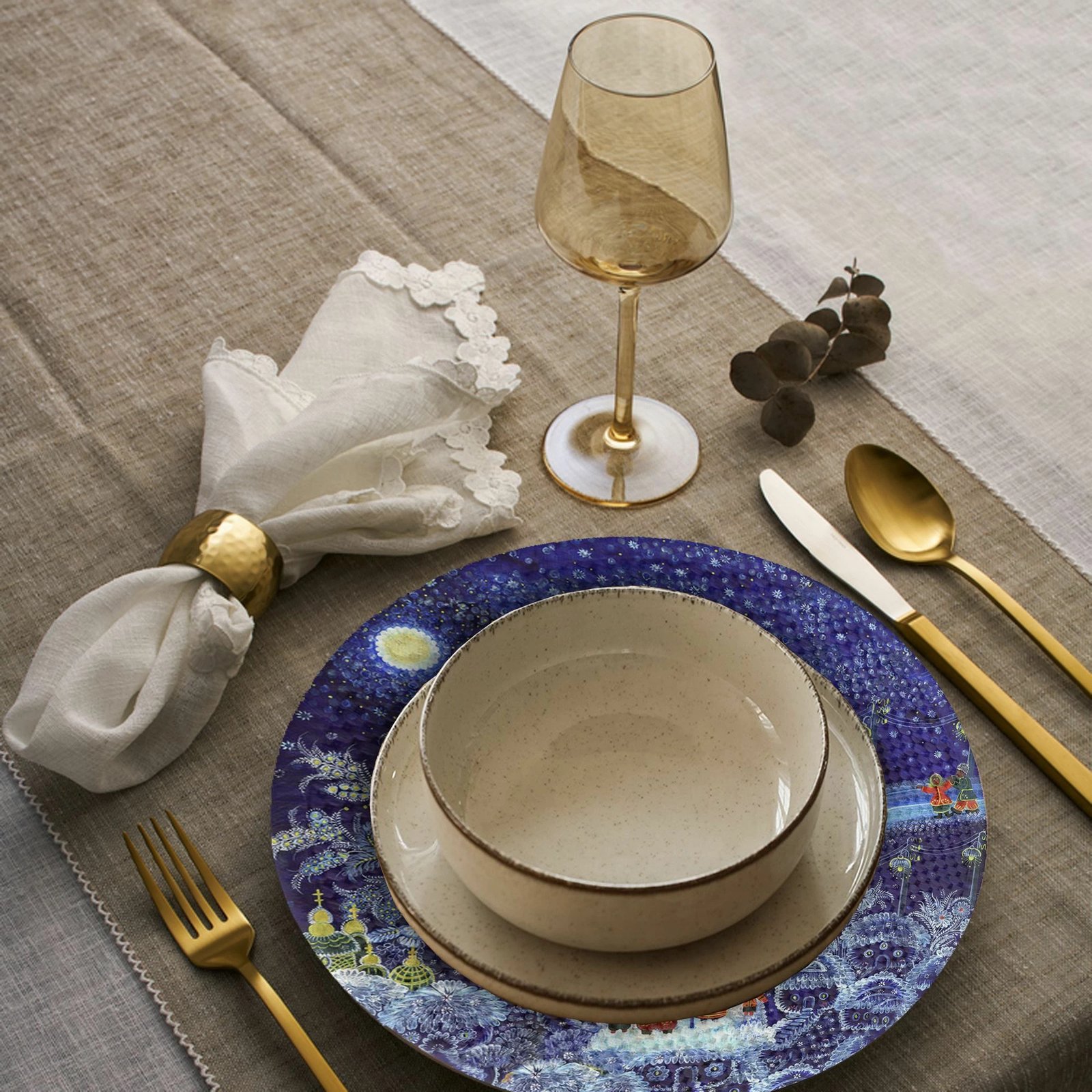 Set nënshtruesish tavoline Hermia Concept, shumëngjyrësh, 37cm, 4 copë