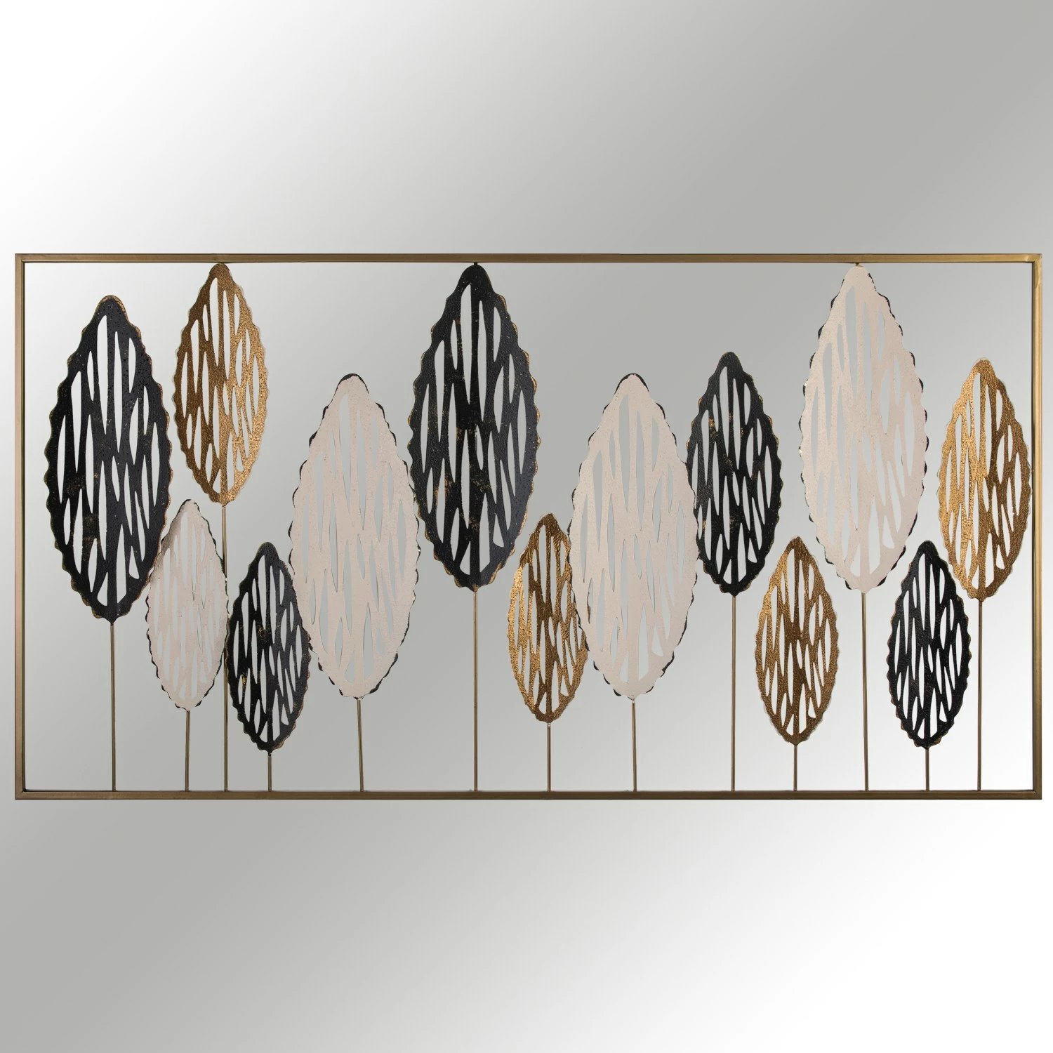 Aksesor dekorativ metalik për mur Wallity, Best - 2, shumëngjyrësh