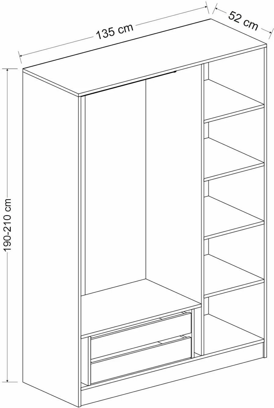 Dollap Skye Decor, i bardhë, 2291