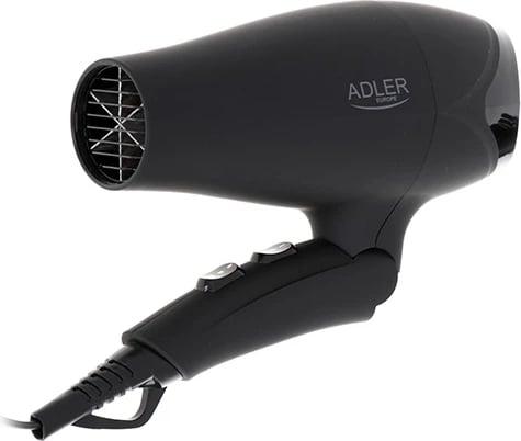 Tharëse flokësh, Adler AD 2267, 1800-2100W (maks. 2500W), 2 shpejtësi 3 temperatura me Cool Shot, dorezë e palosshme, me difuzor dhe koncentrator, e zezë