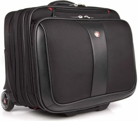Set biznesi 2 pjesësh Wenger Patriot, trolley 17 inç me çantë notebook 15.4 inç, e zezë