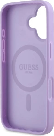 Mbështjellës Guess Saffiano MagSafe për iPhone 16, Vjollcë Mbështjellës Guess Saffiano MagSafe për iPhone 16, Vjollcë