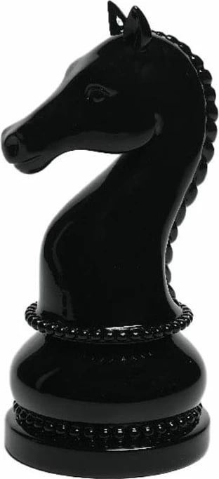 Dekor kalorës shahu EBON, rrëshirë, e zezë, 10.7x11.5x22.5cm