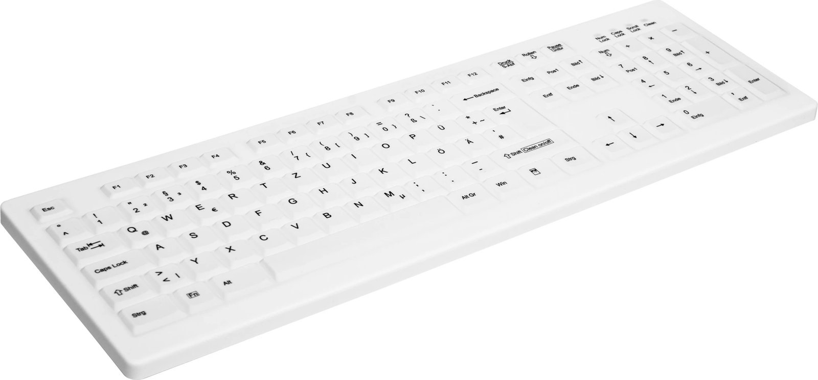 Tastierë Cherry AK-C8100F-FU1-W/GE, Wireless, RF Wireless, Membranë, QWERTZ, Bardhë