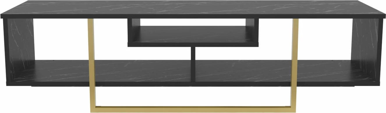 Komodë TV Hanah Home, Asal 150, e zezë, e artë