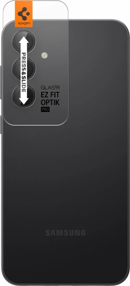 Mbrojtës xhami për kamerë Spigen Glas.tR EZ Fit Optik, për Samsung Galaxy S23 FE, 2 copë, Zi
