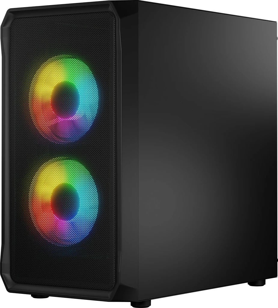 Kasë, Logic Concept, Portos ARGB Mini, Mini Tower Micro ATX, 3x 120 mm ARGB, panel anësor Tempered Glass, USB 3.0, e zezë