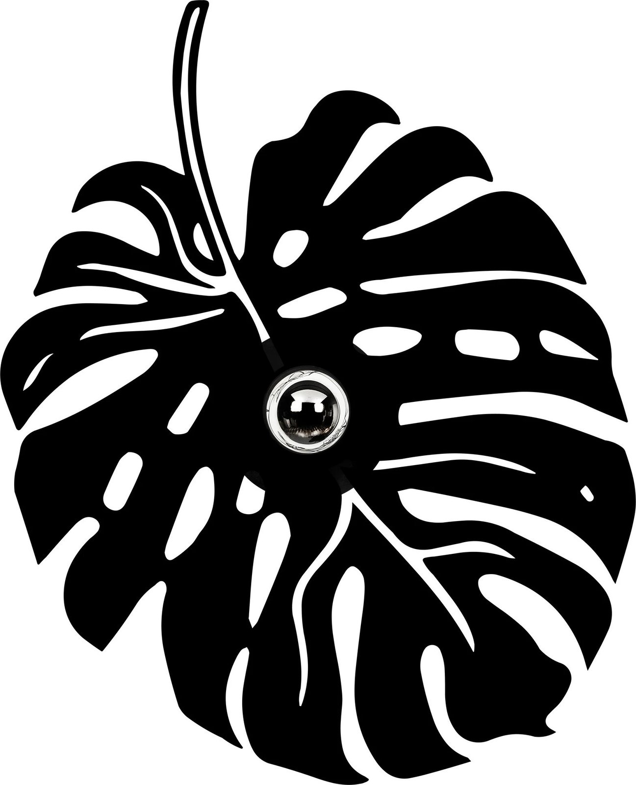 Llambë muri Opviq, dizajn lule e zezë, W-035, 45x12x55 cm Llambë muri Opviq, dizajn lule e zezë, W-035, 45x12x55 cm