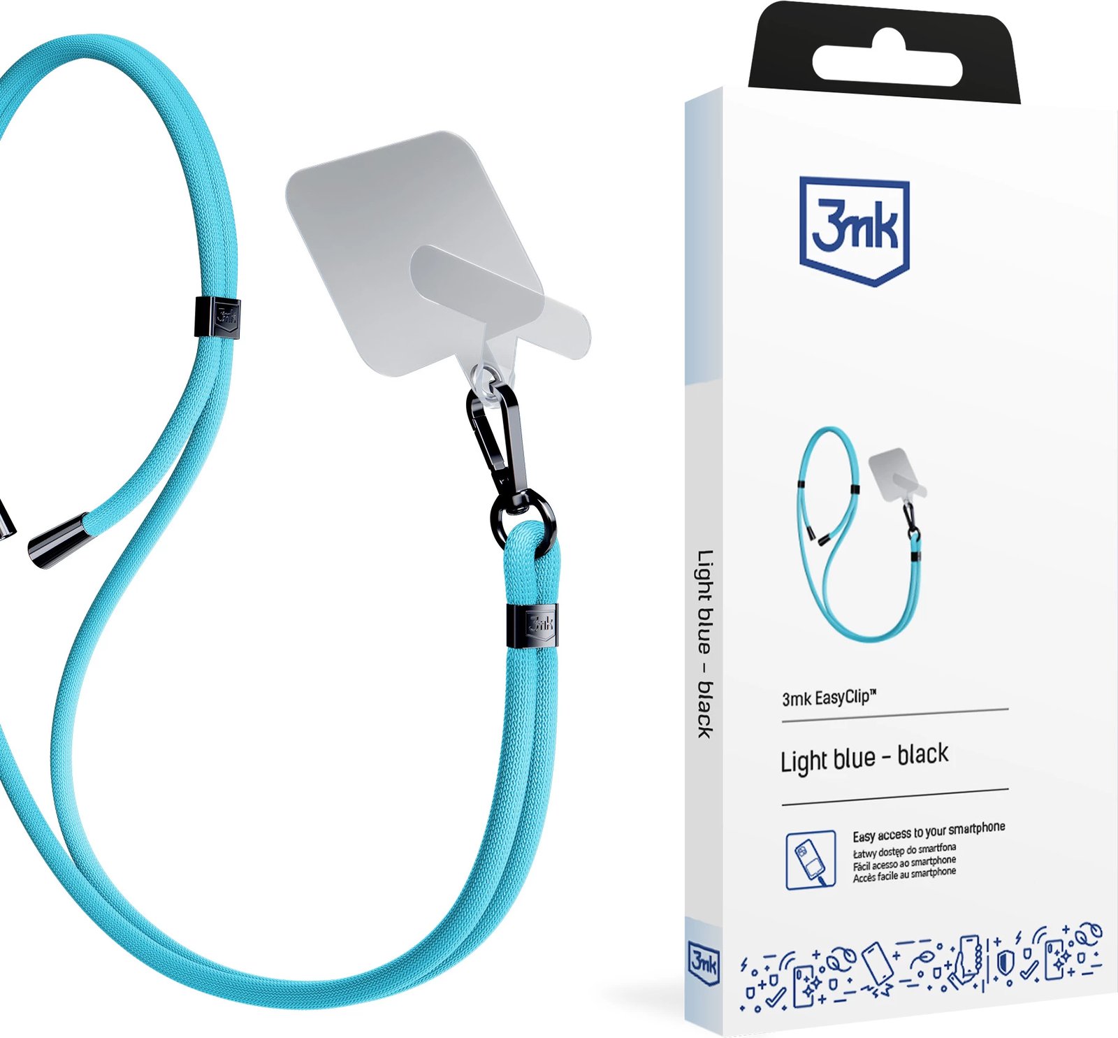 Litar për celular 3mk EasyClip, kaltër