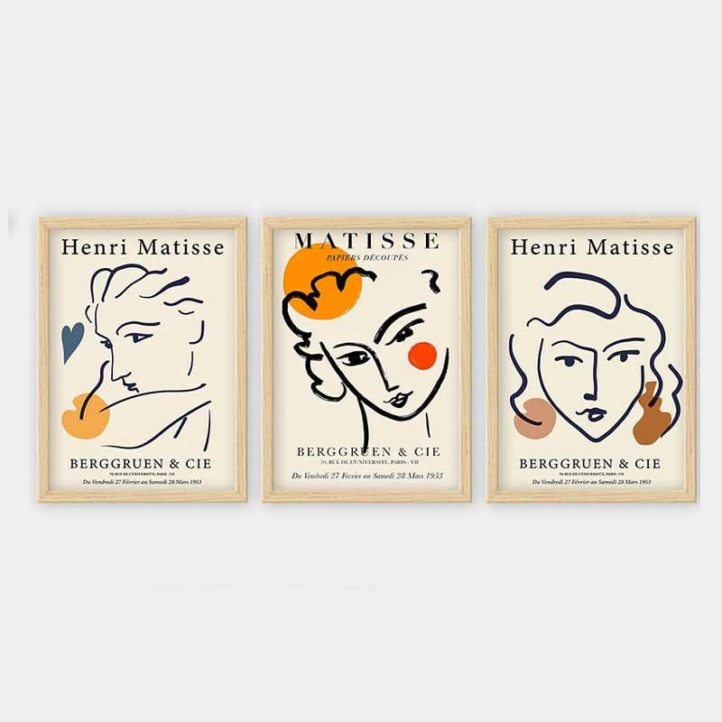 Pikturë dekorative me kornizë (3 copë), Wallity, 3NTC_UN451418_3545