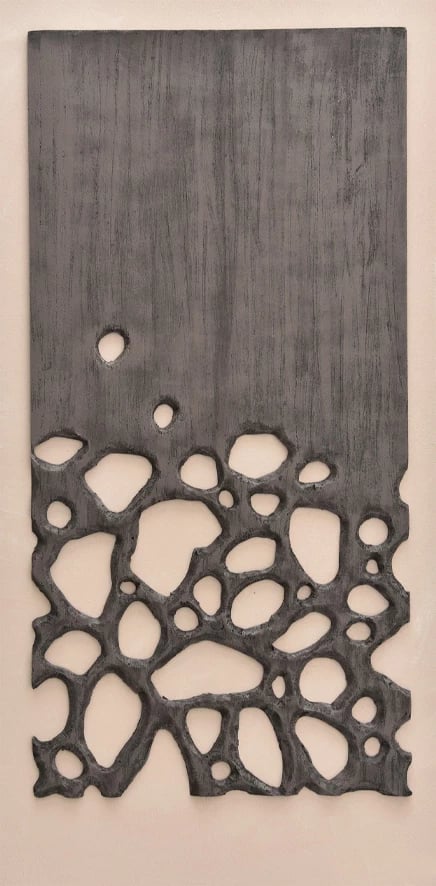 Pikturë dekorative Confidence, kanavacë, dru, 60x120x4cm, antracit-bezhë