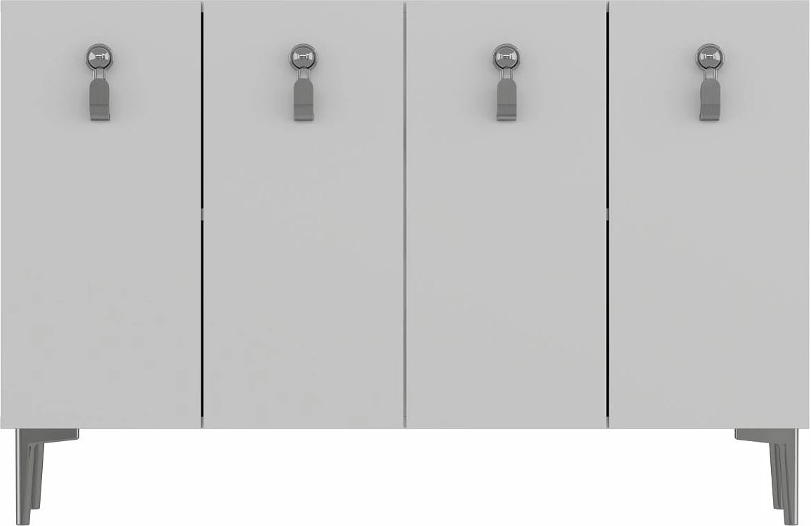 Konsol Skye Decor, 8181KM-64, e bardhë, argjend