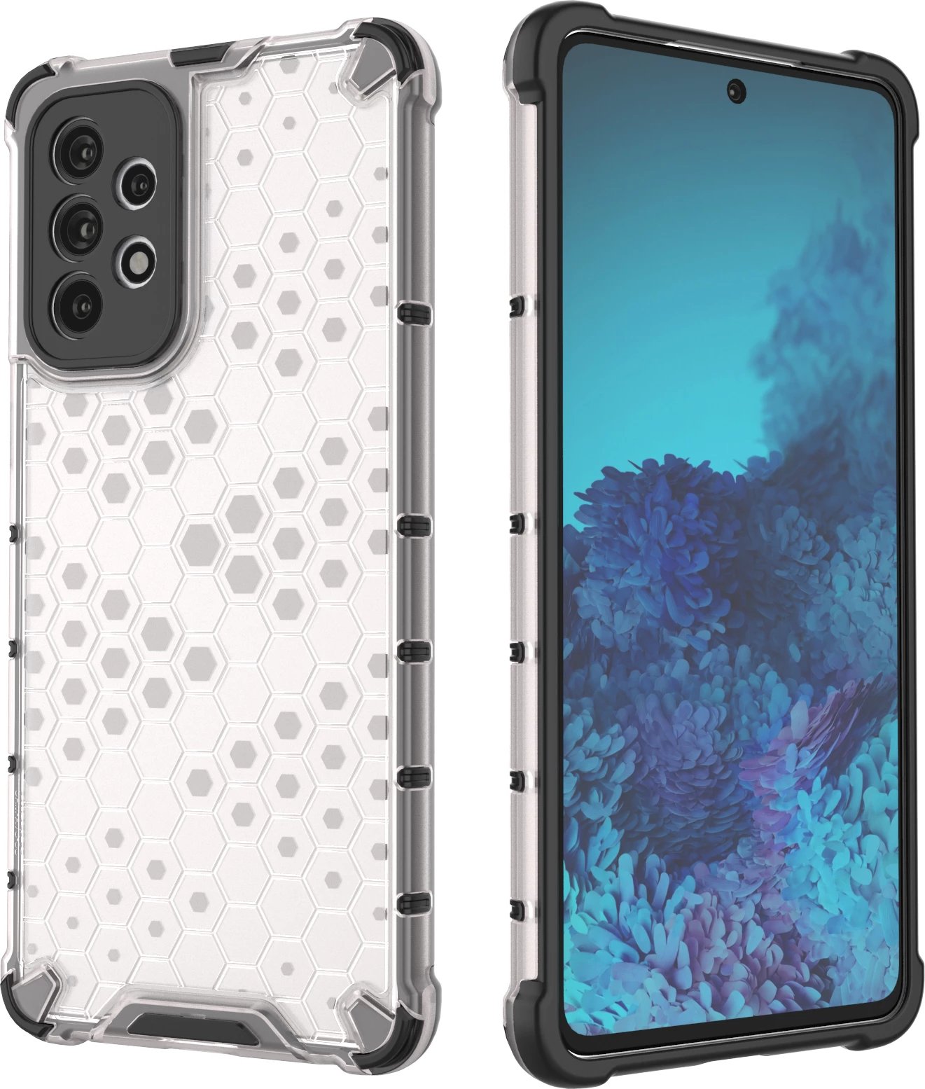 Mbështjellës Hurtel Honeycomb për Samsung Galaxy A73, i zi