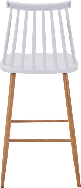 Karrige për bar Aurora I pp, ngjyrë bardhë - këmbë metali natyrale, 42x47x99cm